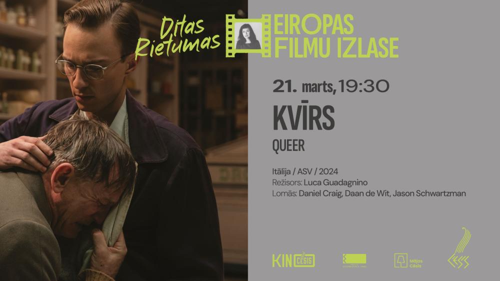 21.martā Luka Guadagnino filma "Kvīrs" ar Danielu Kreigu galvenajā lomā