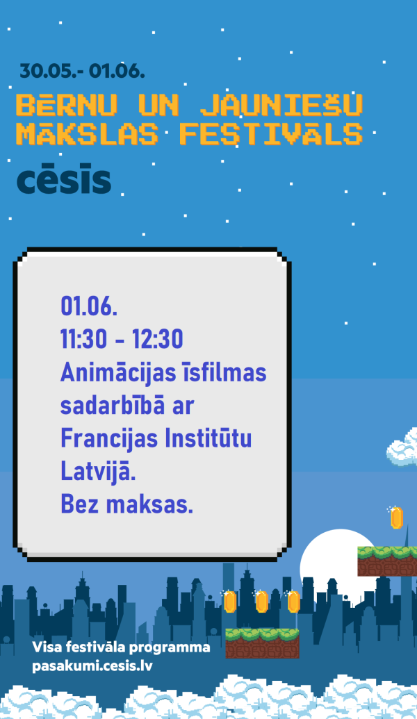 Bērnu un jauniešu festivāls. Franču īsfilmu programma.